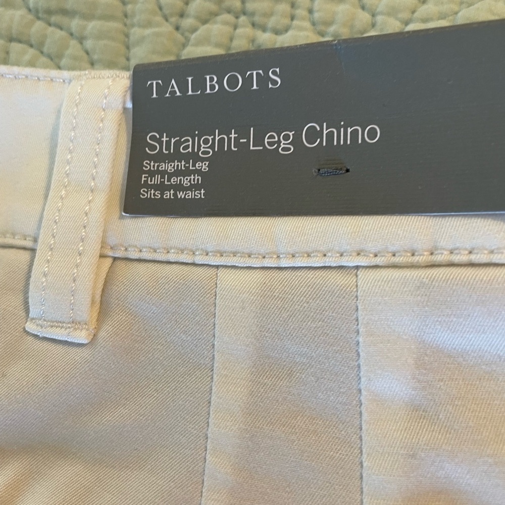 Talbots Straight-Leg Chinos - White